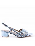 Faux leather heeled sandal