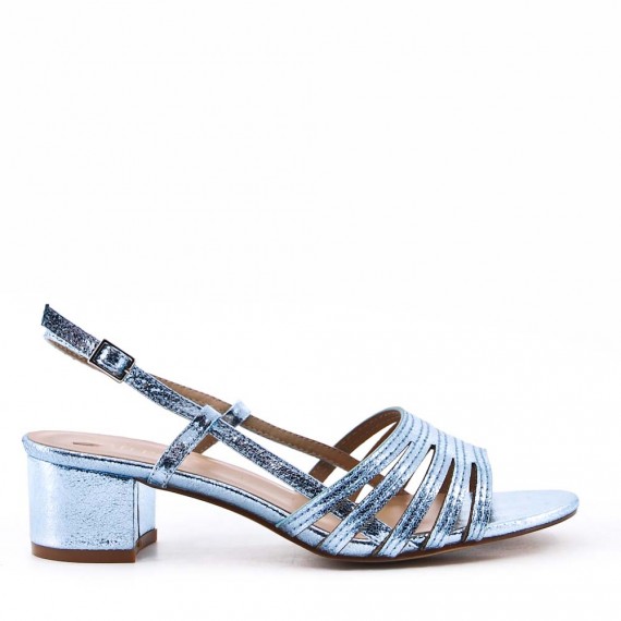 Faux leather heeled sandal