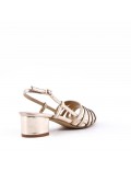 Faux leather heeled sandal