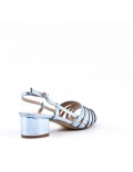 Faux leather heeled sandal