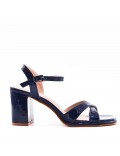 Faux leather heeled sandal