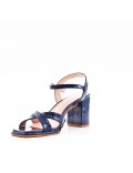 Faux leather heeled sandal