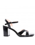 Faux leather heeled sandal