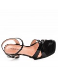 Faux leather heeled sandal