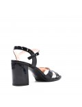 Faux leather heeled sandal