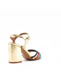 Faux leather heeled sandal