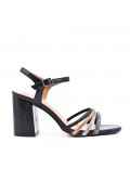 Faux leather heeled sandal