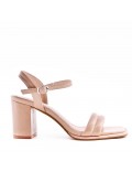 Faux leather heeled sandal