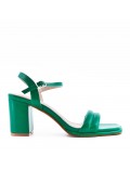 Faux leather heeled sandal