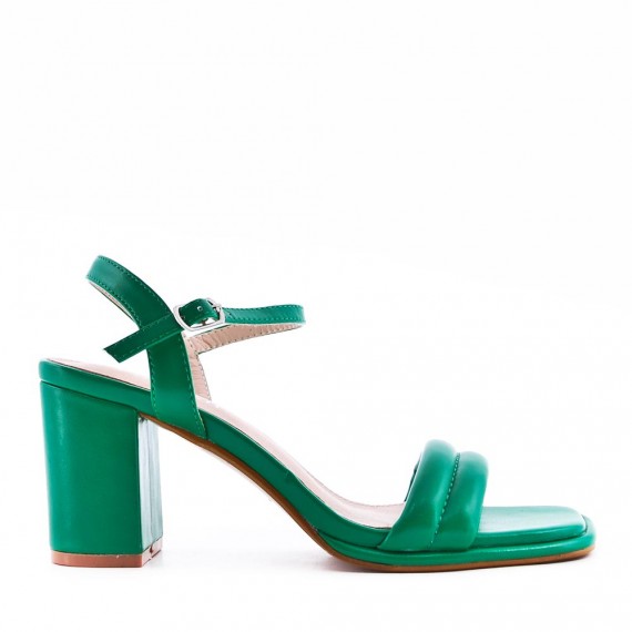 Faux leather heeled sandal