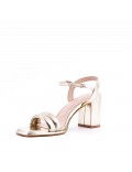 Faux leather heeled sandal