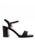 Faux leather heeled sandal