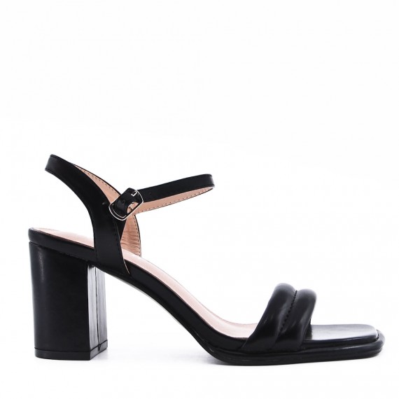 Faux leather heeled sandal