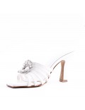 Faux leather heeled sandal