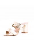 Faux leather heeled sandal