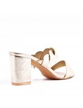 Faux leather heeled sandal