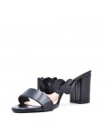 Faux leather heeled sandal