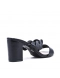 Faux leather heeled sandal