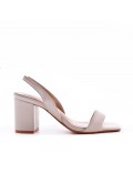 Faux leather heeled sandal