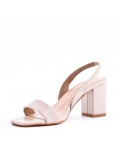 Faux leather heeled sandal