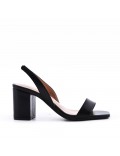 Faux leather heeled sandal