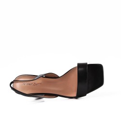 Faux leather heeled sandal