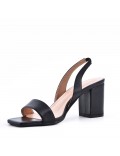 Faux leather heeled sandal