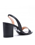 Faux leather heeled sandal