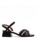 Faux leather heeled sandal