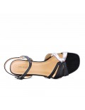 Faux leather heeled sandal