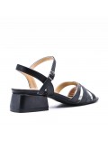 Faux leather heeled sandal