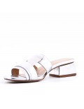 Faux leather heeled sandal