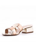 Faux leather heeled sandal