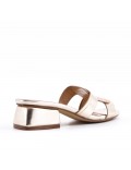 Faux leather heeled sandal