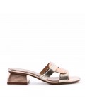 Faux leather heeled sandal