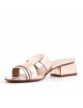 Faux leather heeled sandal