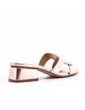 Faux leather heeled sandal