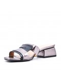 Faux leather heeled sandal