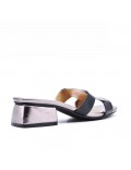 Faux leather heeled sandal