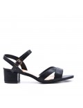 Faux leather heeled sandal