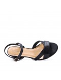 Faux leather heeled sandal