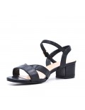 Faux leather heeled sandal