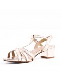 Faux leather heeled sandal