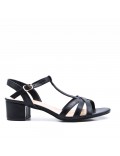 Faux leather heeled sandal