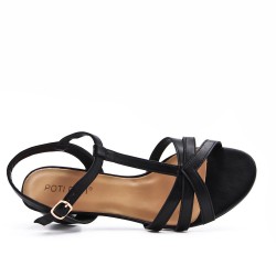 Faux leather heeled sandal