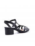 Faux leather heeled sandal