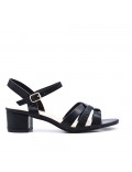 Faux leather heeled sandal