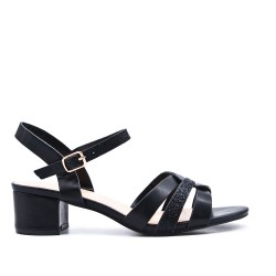 Faux leather heeled sandal