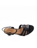 Faux leather heeled sandal