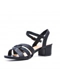 Faux leather heeled sandal